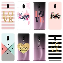 Funda de teléfono de silicona para One Plus, 6, 6T, 5, 5T, 3, 3T, raya, rosa, corazón de amor, negro, blanco, funda trasera suave para OnePlus 6, 6T, 5, 5T, 3, 3T 2024 - compra barato