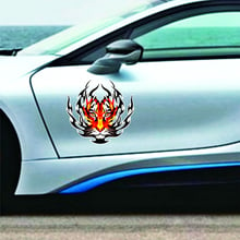 Aliauto Car Accessories Flame Tiger Head Stickers Universal Reflective JDM Decal Decoration for Polo Golf Volkswagen Ford Focus 2024 - buy cheap