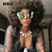 HBK Butterfly Shape Sunglasses Oversized Big Frame Cat Eye Women Brand Designer Luxury 2018 New Fashion Trendy Sun Glasses UV400 2024 - buy cheap