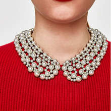 Collar de perlas de imitación de múltiples capas para mujer, Gargantilla grande de cristal acrílico de lujo, joyería femenina 2024 - compra barato