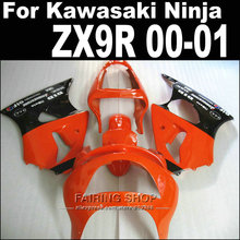 Kit de carenagem ems, gratuito para kawasaki ninja strass zx9r, 2000, 2001, 00, 01 (vermelho, preto + adesivo), xl28 2024 - compre barato