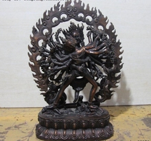 Old Tibetan Buddhism Bronze Copper 1000 Arms Mahakala Kalachakra Buddha Statue 2024 - buy cheap