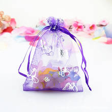 (9x12cm) Organza Bags 100 pcs/lot Pretty Butterfly Gift Bag Wedding Christmas Gift Jewelry Bags&Pouches Fine Gifts Package bag 2024 - buy cheap