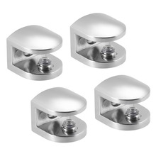 Uxcell 4pcs Type-05 Adjustable Glass Shelf Bracket 8-10mm Thick Glass Clamp Clip Holder 23 x 20 x 22mm Bright Chrome Zinc Alloy 2024 - buy cheap