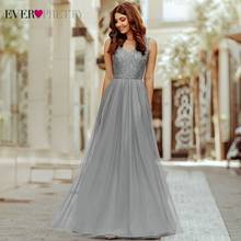 Evening Dresses Long 2020 Ever Pretty EP07509 Elegant A-line V-neck Tulle Sleeveless Lace Appliques Formal Evening Party Gowns 2024 - buy cheap