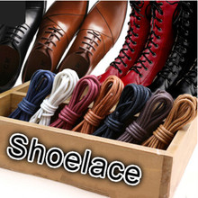 Waterproof Leather Shoes Laces Round Shape Fine Rope White Black Red Blue Purple Brown Shoelaces High Quality Shoelaces 2024 - buy cheap