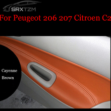 SRXTZM модификация красочная кожа из микрофибры Дверная панель подлокотник чехол для Peugeot 206 207 Citroen C2 4 шт./компл. автомобильные аксессуары 2024 - купить недорого