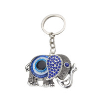 EVIL EYE new  fashion elephant blue charm key chains lucky amulet evil eye for woman man car pendant jewelry Keychain 2024 - buy cheap