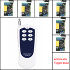 220v 1ch rádio controle remoto sem fio receptor e transmissor código de aprendizagem lâmpada led liga desliga ajuste de saída 2026 - compre barato
