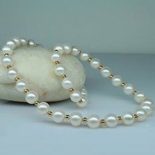 Collar de perlas AAA + akoya, 18 ", 9-10MM, 14K, envío gratis, venta al por mayor 2024 - compra barato