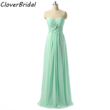 Actual  photos pleated ruched chiffon floor length cheap pretty green prom dresses under $70 free shipping 2024 - buy cheap