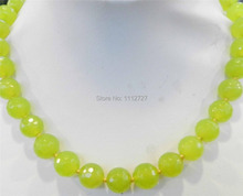 Collar de perlas redondas de peridoto facetado de 12mm, joyería de moda, diseño de piedra Natural 18 MY4299, precio al por mayor 2024 - compra barato