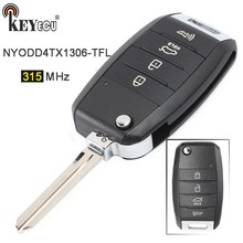 KEYECU-mando a distancia plegable de 4 botones para coche Kia Sportage 315 2014, 2015 MHz, FCC: NYODD4TX1306-TFL 2024 - compra barato