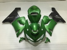 Набор обтекателей мотоцикла для KAWASAKI Ninja ZX6R 05 06 ZX6R 636 2005 2006 zx 6r Зеленый Черный ABS Обтекатели набор + 7 подарков SX22 2024 - купить недорого