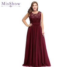 Evening Dress Plus size Sleeveless Lace Chiffon evening dresses long Cheap Party Dresses Formal Gown vestido de festa 2024 - buy cheap