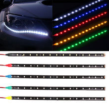 SEKINEW 2PC 15 LEDs 30cm 1210 SMD LED Strip Light Flexible 12V Car Decor Waterproof NEW Interior Accessories Ornaments 2024 - buy cheap
