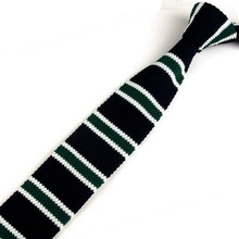 Men Dark Green Striped Knitted Tie Classical Slim Knit Tie Skinny Knitted Ties Groom Business Necktie For Wedding Party ZZLD126 2024 - buy cheap