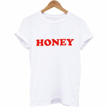 Honey Letter Print T Shirt Women Short Sleeve O Neck Loose Tshirt 2020 Summer Women Tee Shirt Tops Camisetas Mujer 2024 - buy cheap