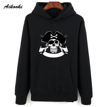 Fashion Skeleton Hooded Winter Hoodies Men Casual Streetwear Funny Pirates Printing Man Hoodie Male pullover Sweatshirts Clothes 2024 - buy cheap