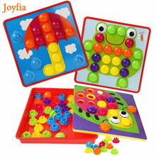 Rompecabezas 3D para niños, juguete educativo con botones de colores, Kit de ensamblaje de uñas y setas, imagen compuesta de mosaico para bebés 2024 - compra barato
