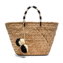Bolso de playa con flores y letras para mujer, bolsa de paja trenzada, regalo de alta calidad, envío gratis 2024 - compra barato