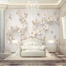 3D Plum Blossom White Flower Wallpaper Murals for Living Room Home Wall Mural Decals Wall Art Floral Wall Paper Contact Paper 2024 - buy cheap