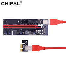 CHIPAL 10 шт 60 см VER009S PCIE Riser Card 009 PCI Express 4Pin 6Pin 15Pin SATA Molex Power USB 3,0 кабель для горнодобывающей промышленности 2024 - купить недорого