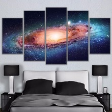 Modern Painting Modular Pictures 5 Panels Starry Sky HD Printed Spray Canvas  Poster Decor Home  Living Room Unframed 2024 - buy cheap