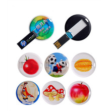 New custom logo plastic round card usb 2.0 pen drives 4GB - 32GB usb flash drive photography gift (over 10 pcs free logo ) 2024 - buy cheap