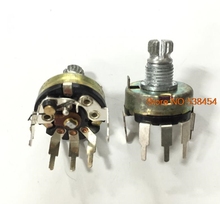 5pcs 17 potentiometer switch with switch B50K axis length 10MM volume potentiometer switch with switch 2024 - buy cheap