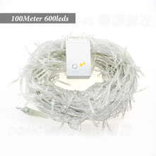 Ao ar livre luzes de natal 100 M 600 Leds AC220V/110 V Luz Led String Para Árvore De Natal Luzes do partido de feriado decoração do casamento
