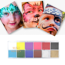 12Color/Set Face Paint Cream Palette Waterproof Body Painting Oil Art Tattoo Christmas Ball Children Makeup 2024 - buy cheap