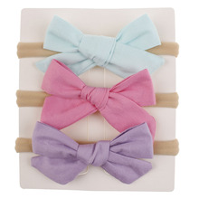 1pcs Girls Nylon Headband Hair Bows Head Band Elastic Bowknot Hairband for Children Kids Toddler Hair Accessories Headwear 2024 - buy cheap