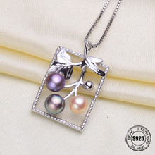 Fashion S925 Silver Pearl Necklace Pendant Woman DIY Accessories Semi-finished Parts Fittings Mountings Products Jewelry Making 2024 - buy cheap