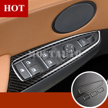 For BMW X3 X4 F25 F26 Carbon Fiber Door Armrest Window Switch Cover 2014-2017 4pcs Car Accessories Interior Car Decor Car Trim 2024 - buy cheap