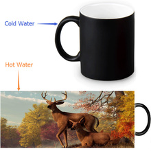 Custom Photo Magic Mug Heat Color Changing Mug 350ML Deer Coffee Cup Beer Milk Mug Personalized Gift 2024 - buy cheap