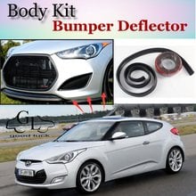 For Hyundai Veloster Bumper Lip / Front Spoiler Deflector For TopGear Friends to Car Tuning View / Body Kit / Strip Skirt 2024 - buy cheap