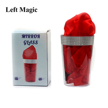 Mirror Glass Magic Tricks New Liquid To Silk Appearing Props Close-Up Magic Street Stage Magic Accessories Comedy Mentalism 2024 - buy cheap
