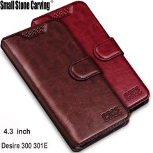 Чехол из искусственной кожи для HTC Desire 300 301E, роскошный винтажный кожаный чехол-кошелек для HTC Desire 300 с отделением для карт 2024 - купить недорого