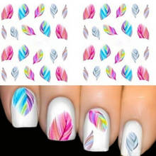 Min Nail Gel Nail Decorations Art Tips Feather Water Transfers Nail Sticker for Ladies Feather Decals nail art tools Apr26#2 2024 - buy cheap