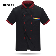 summer chef kitchen clothes Hotel Bakery Food Service Ultra-thin Breathable Double Breasted restaurant uniforms shirts 2024 - buy cheap
