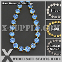 SS38 8mm Handmade Round Rhinestone Cup Chain for Jewelry,Lt.Sapphire Rhinestones 2024 - buy cheap