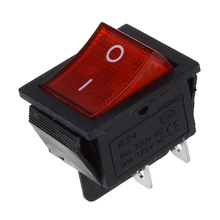 Наивысшее качество; Цвет Красный; Светильник 4 Pin DPST ON/OFF кнопки в кулисный переключатель 15A/250V 20A/125V AC 28x22mm 2024 - купить недорого