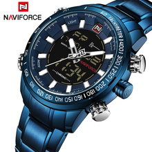 2018 Men Watches Luxury Brand NAVIFORCE Army Military Sport Watch Men Full Steel Quartz Digital Analog Clock Relogio Masculino 2024 - buy cheap