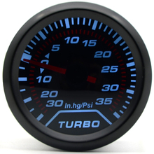 2 "52MM mecánico Universal Turbo Boost de coche de 35 PSI Metro Auto blanco LED NEGRO bisel 2024 - compra barato