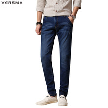VERSMA-pantalones vaqueros ajustados de estilo Hip Hop para hombre, Jeans elásticos informales de marca famosa, color gris y negro, 2017 2024 - compra barato