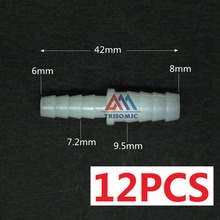 12 pieces 6mm*8mm Straight Reducing Connector Plastic Fitting Barbed Reducing Connector PE 2024 - buy cheap