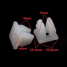 100Pcs Square Head nut grommet clips plastic white retainer fixed car trim accessories mounting snaps 2024 - buy cheap