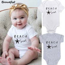 0-24m bebê menina menino bodysuits bonito projetado bebê terno do bebê sleepsuit macacão recém-nascido roupas do bebê praia bum letras roupas 2024 - compre barato