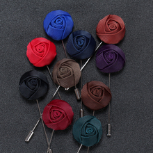 Broach corsage flor de seda rosa broche de lapela, broche/epinglette/2016, novo coreano, acessórios de casamento masculino para atacado/broszka 2024 - compre barato